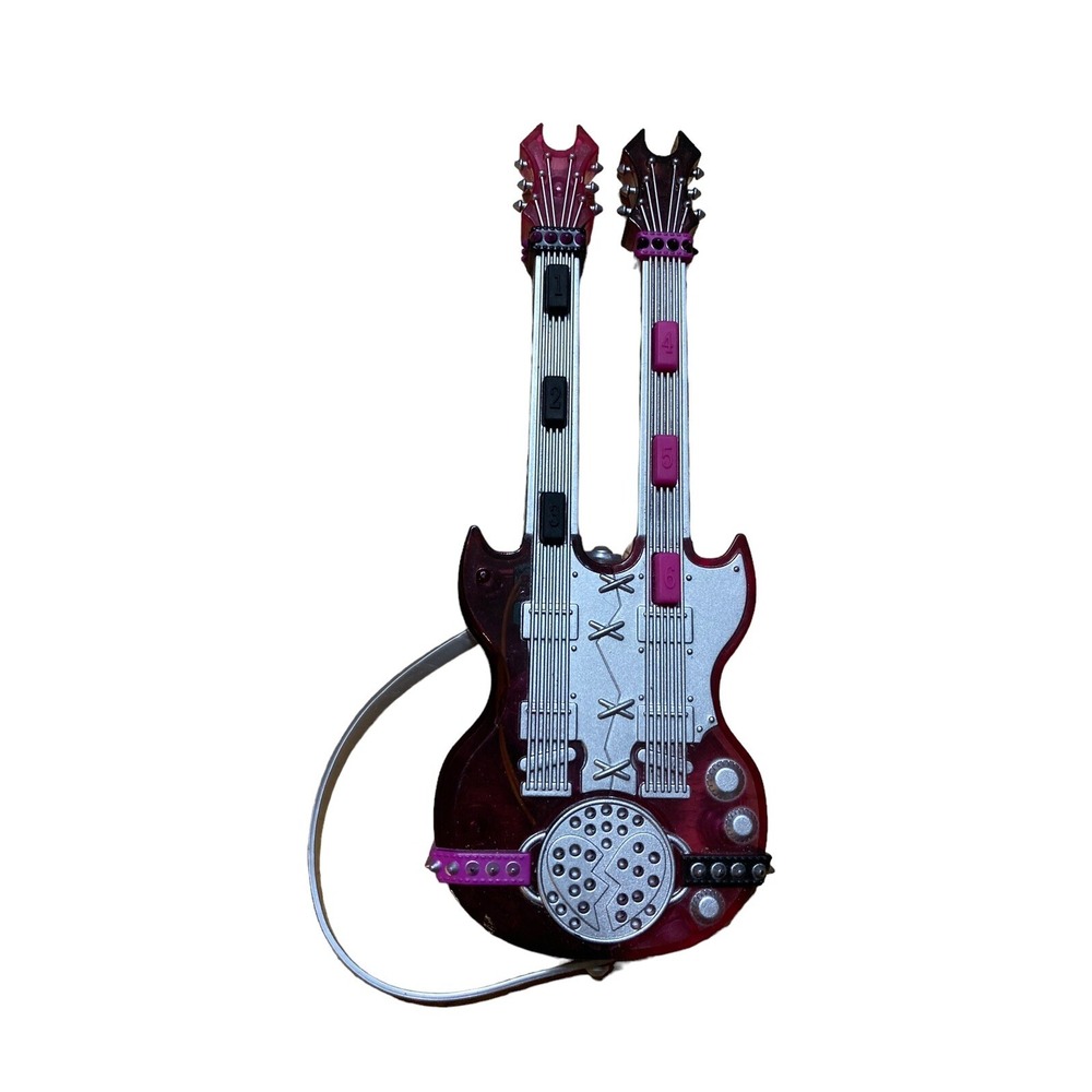 LOL Surprise OMG Doll Metal Chick Double Neck Guitar- WORKS